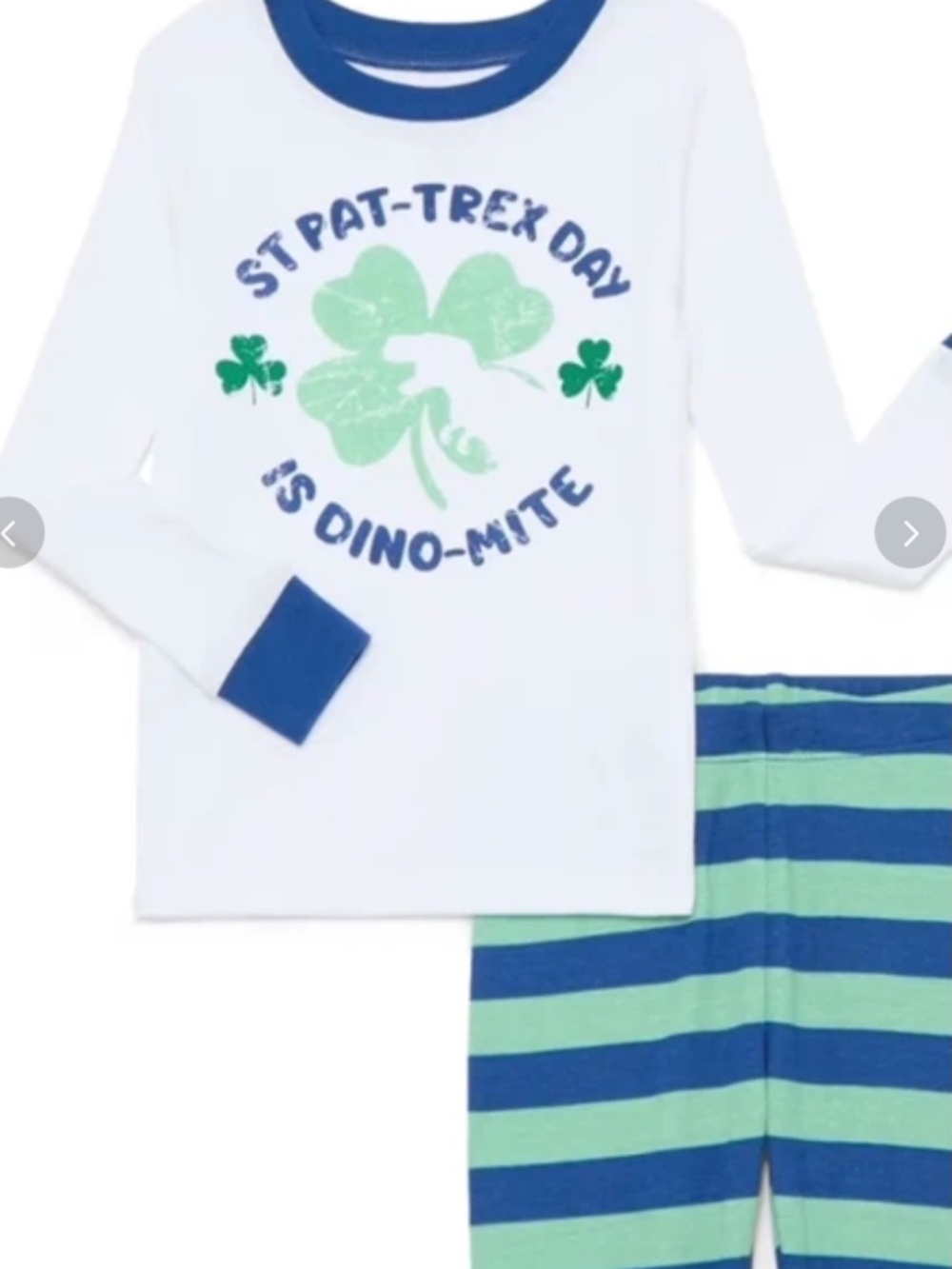 Boys St Patrick’s Day Dinosaur Pajamas Size 4 Snug Fit 2 Pc Set